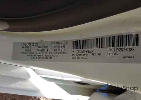 2015 Chrysler 200 Limited из США, поврежденный, VIN 1C3CCCABXFN729290